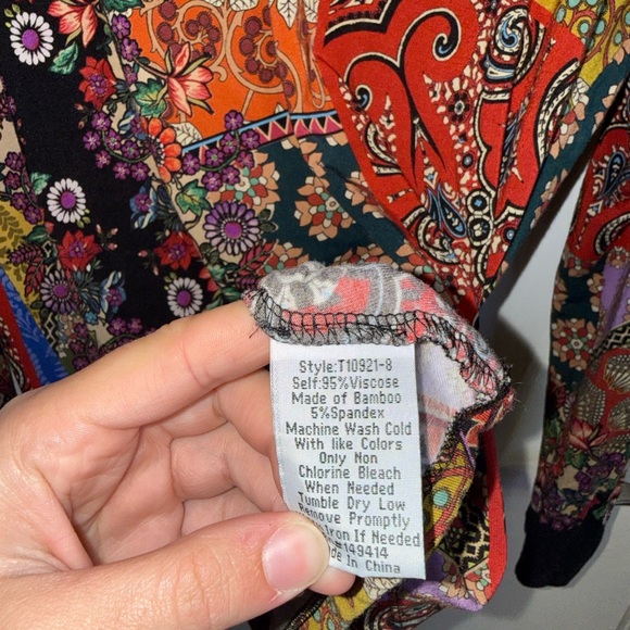 Johnny Was Moa Floral Paisley Long Sleeve Top Size XS - Picture 8 of 9